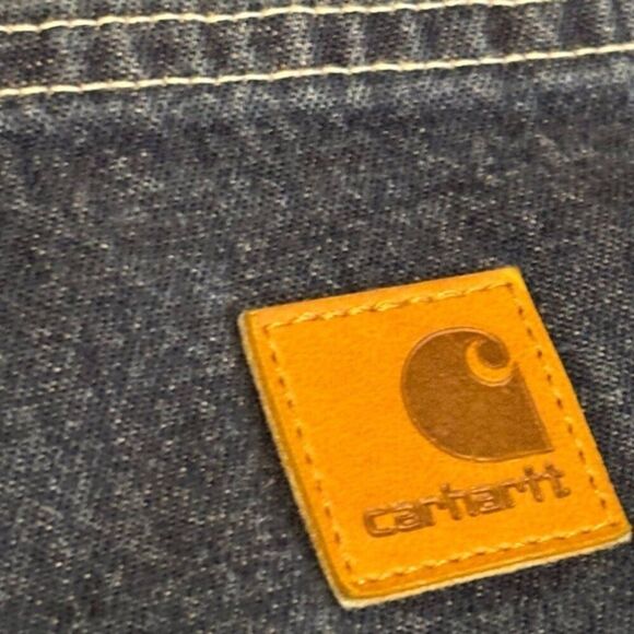Carhartt Original Dungaree Fit Jeans Mens 42x32 Blue Denim 100% Cotton Relaxed W - Picture 5 of 8